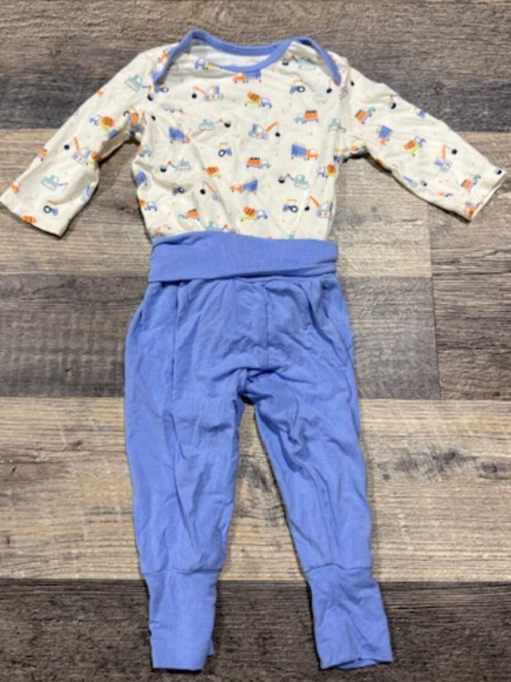 Magnetic Me Top & Pant Set Construction Print 0-3 Months